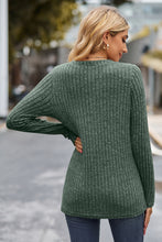 Load image into Gallery viewer, Ribbed Half Button Long Sleeve Knit Top (multiple color options)
