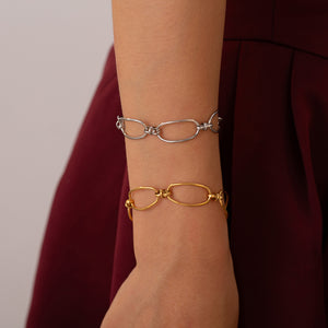 Titanium Steel Chain Bracelet (gold or silver)