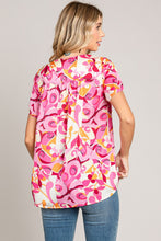 Load image into Gallery viewer, Abstract Print Short Sleeve Top
