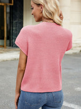 Load image into Gallery viewer, Round Neck Short Sleeve Sweater (multiple color options)
