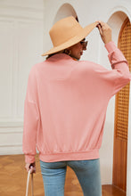 Load image into Gallery viewer, Half-Zip Dropped Shoulder Sweatshirt (multiple color options)
