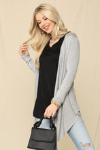 Load image into Gallery viewer, Open Front Knit Cardigan in Grey
