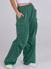 Load image into Gallery viewer, Elastic Waist Wide Leg Pants with Pockets (multiple color options)
