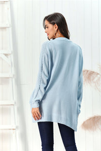 Cable-Knit Open Front Long Sleeve Cardigan (multiple color options)