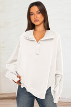 Load image into Gallery viewer, Exposed Seam Side Slit Long Sleeve Sweatshirt (multiple color options)
