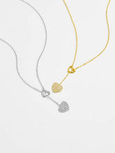 Load image into Gallery viewer, 925 Sterling Silver Inlaid Zircon Heart Necklace (gold or silver)
