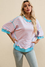 Load image into Gallery viewer, Striped Round Neck Half Sleeve Top
