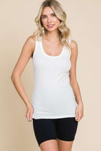 Load image into Gallery viewer, Ribbed Scoop Neck Tank in Soft White
