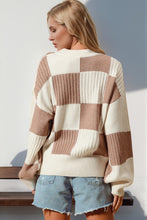 Load image into Gallery viewer, Checkered Dropped Shoulder Cardigan (2 color options)
