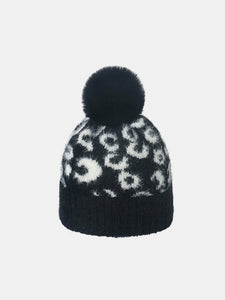 Leopard Hat with Pompom (multiple color options)