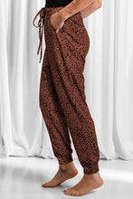 Load image into Gallery viewer, Leopard Drawstring Pocketed Pants (multiple color options)
