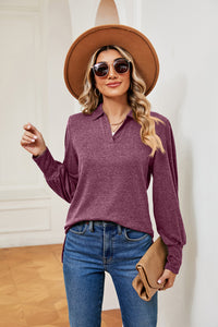 Johnny Collar Long Sleeve Top (multiple color options)