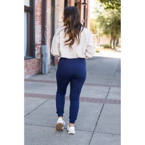 The Nora Navy Joggers  - Luxe by Julia Rose®