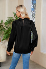 Load image into Gallery viewer, Cutout Mock Neck Long Sleeve Top (multiple color options)
