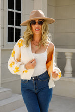 Load image into Gallery viewer, Floral Open Front Fuzzy Cardigan (multiple color options)
