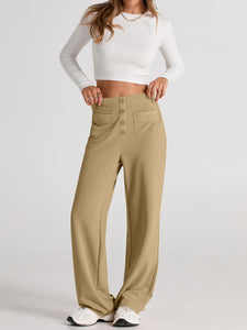 High Waist Wide Leg Pants (multiple color options)