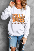 Load image into Gallery viewer, Fall Vibes Graphic Round Neck Long Sleeve Sweatshirt
