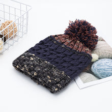 Load image into Gallery viewer, Contrast Thermal Hat with Pom-pom (multiple color options)
