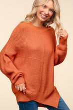 Load image into Gallery viewer, Side Slit Texture Asymmetric Sweater
