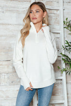 Load image into Gallery viewer, Half Zip Long Sleeve Knit Top
