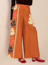 Load image into Gallery viewer, Printed Elastic Waist Wide Leg Pants
