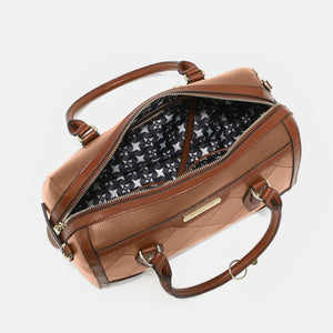 Nicole Lee USA Diamond Quilted Boston Bag (2 color options)