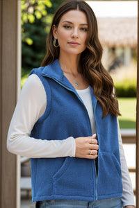 Zip Up Vest Coat with Pockets (multiple color options)