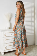 Load image into Gallery viewer, Travel Beauty Floral V-Neck Tiered Sleeveless Dress
