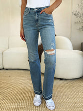 Load image into Gallery viewer, Judy Blue Mid Rise Destroyed Hem Distressed Jeans
