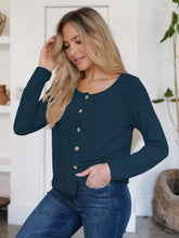 Load image into Gallery viewer, Button Up Round Neck Long Sleeve Cardigan (multiple color options)
