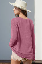 Load image into Gallery viewer, Notched Thumbhole Long Sleeve Top (multiple color options)
