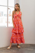 Load image into Gallery viewer, Floral Ruffled Maxi Sleeveless Dress

