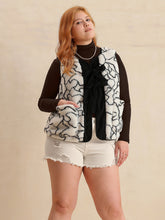 Load image into Gallery viewer, Tied Sherpa Vest Coat with Pockets
