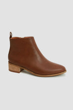 Load image into Gallery viewer, PU Leather Block Heel Boots in Brown
