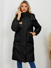 Load image into Gallery viewer, Long Sleeve Longline Hooded Winter Coat (multiple color options)
