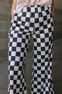 Checkered Wide Leg Pants (2 color options)