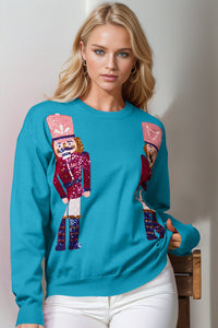 Nutcracker Sequin Long Sleeve Sweater (multiple color options)