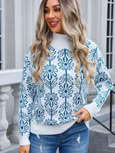 Load image into Gallery viewer, Flower Turtleneck Long Sleeve Sweater (multiple color options)
