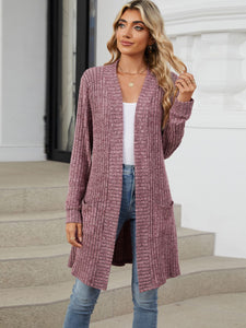 Open Front Long Sleeve Cardigan (multiple color options)