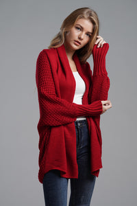 Open Front Batwing Sleeve Cardigan (multiple color options)