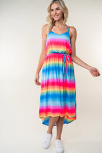 Load image into Gallery viewer, Ombre Striped Midi Cami Dress
