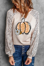 Load image into Gallery viewer, Pumpkin Graphic Round Neck Long Sleeve Top
