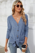 Load image into Gallery viewer, Ribbed Button Up Long Sleeve Cardigan (multiple color options)
