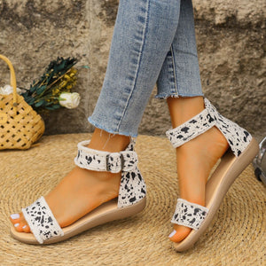 Animal Print Open Toe Sandals (multiple color options)