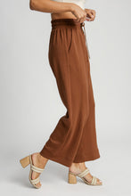 Load image into Gallery viewer, Drawstring Wide Leg Pants with Pockets in Rust
