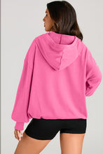 Load image into Gallery viewer, Pocketed Half Zip Long Sleeve Hoodie (multiple color options)
