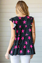 Load image into Gallery viewer, Round Neck Star Tiered Top
