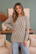 Load image into Gallery viewer, Family Dinner Pointelle Oversized Sweater
