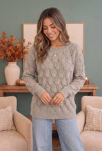 Load image into Gallery viewer, Family Dinner Pointelle Oversized Sweater
