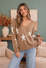 Load image into Gallery viewer, Reach For The Stars V Neck Sweater
